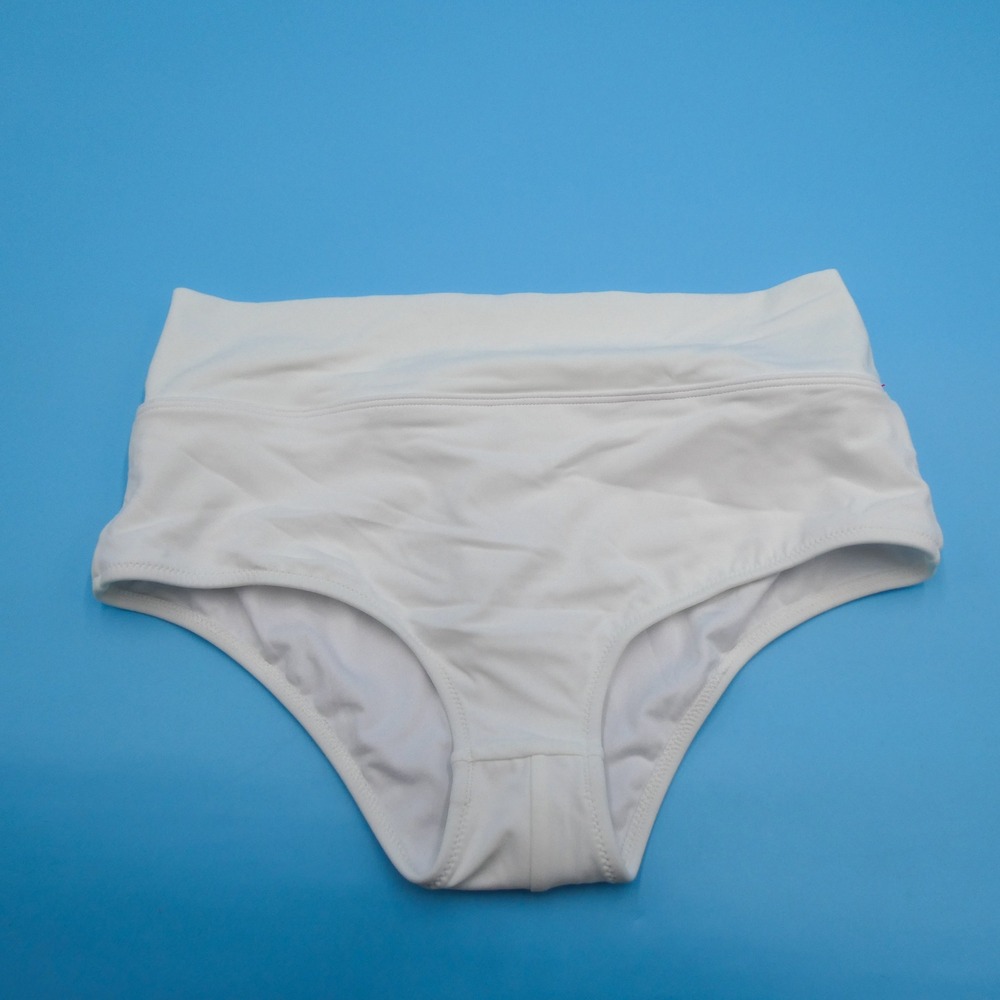 Victoria's Secret Bikini Bottoms Womens Large High Waist White Recycled Nylon